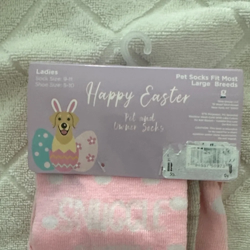 NWT Happy Easter Pet and Owner Socks